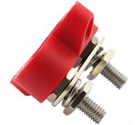 Terminal Block For Solar Powered Vehicles And Boats With M6 M8 Studs And Copper Plate For Efficient Power Distribution(Red-M6)