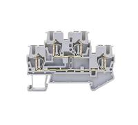 Terminal Block STTB-2.5 10Pcs Din Rail Electrical Wire Connector Double Layer Spring Connection Connector Wire Conductor(10Pcs Gray)