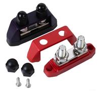 Terminal Block with Cover for 12V Through 48V DC Vehicle Battery Circuits Including Motorhomes and Adventure Vehicles (10MM A Pair)