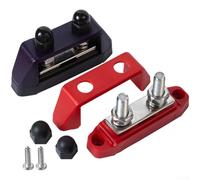 Terminal Block with Cover for 12V Through 48V DC Vehicle Battery Circuits Including Motorhomes and Adventure Vehicles (8MM A Pair)