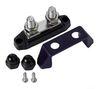 Terminal Block with Cover for 12V Through 48V DC Vehicle Battery Circuits Including Motorhomes and Adventure Vehicles (10MM Black)