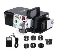 Terminal Crimping Tool - 3 in 1 Wire Stripping Cutting Crimper with 7 Crimping Dies and Pedal, Automatic Counting for Electric Wire Terminal Connectors