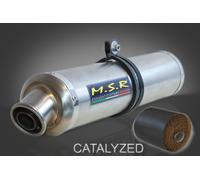 TERMINAL EXHAUST CATALYZED MSR HONDA CBF 600 - N 2004/06 / CBF600 S I.E 2007/12 CLASSIC ROUND STAINLESS STEEL KAT