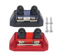 Terminal Power Distribution Block, Terminal Studs with Protective Cover, Battery Terminals Busbar Blocks for Automotive Car Boat Marine Solar Inverter System, Connector, 3.15x0.91x2.13 Inches