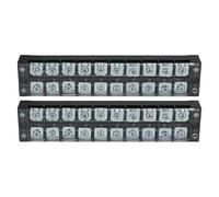 Terminal Strip Block 12 Positions, 45A 600V, PC Shell Large Current Ground Circuit Connector - Easy Wiring, Anti - Material, Ideal for Power Distribution and Lighting (10 Position 4510)