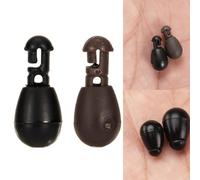 Terminal Tackle 20pcs Quick Change Beads for Carp Fishing, Designed for Instant Hooklength Replacement and Shock Beads Use in Running Leger and Feeder (S Brown)