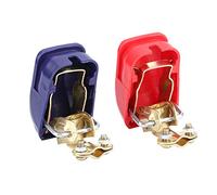 Terminales de batería de liberación rápida Abrazaderas Conector Cubierta de plástico duradera Rojo Positivo Negativo para coche Caravana Barco Autocaravana Cobre 19 mm 17 mm 1 par