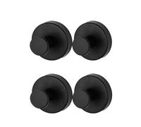 Terminatei/Defnpacious/Bachelorm Suction Cup Hooks, 2025 Upgraded Suction Cup Hooks, for Bathroom Wall, Kitchen, Glass, Tile (Black,4pc)