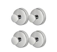 Terminatei/Defnpacious/Bachelorm Suction Cup Hooks, 2025 Upgraded Suction Cup Hooks, for Bathroom Wall, Kitchen, Glass, Tile (Silver,4pc)