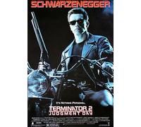 "TERMINATOR 2; JUDGEMENT DAY" - Arnold Schwarzenegger. Movie Poster - Poster Size : A4