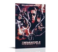 Terminator 2 Judgment Day Waterproof And Stain Resistant Wall Paintings High-definition Spray Painted Decorative Paintings Study And Coffee Shop Decorations Fade ResistantFrame-style12x18inch(30x45cm)