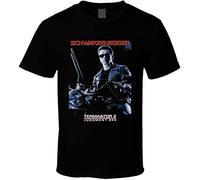 Terminator 2 Schwarzenegger 90's Retro Movie T Shirt BlackMedium
