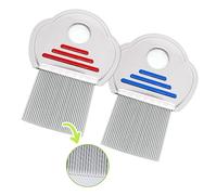 Terminator Combs,Professional Metal Lice Comb,With Magnifier,For Thick Hair Kids And Adults Head Treatment,Quick Removal Louse,Nit And Dandruff (2 PACK)