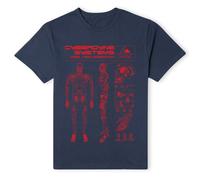 Terminator Official T-800 Schematic T-Shirt - Navy | Size: Medium Terminator Navy M