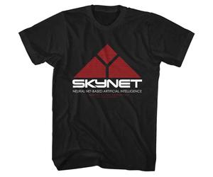 Terminator - Skynet Logo - American Classics - Solid Black Adult Short Sleeve T