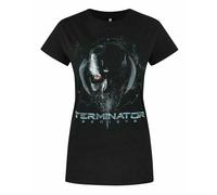 Vanilla Underground Terminator Womens Black Endoskeleton Short Sleeved T-Shirt (Large)
