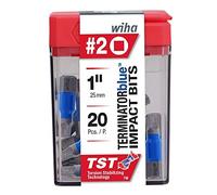 TerminatorBlue Impact Bit Box - #2 Square - 1 Inch - 20 Pack