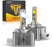 Termitor Set of 2 D3S LED Bulbs, 36,000 lm 900% Brighter, Cool White 6500 K, 1:1 HID Size, Ready to Use, Replacement D3S Xenon HID Bulbs