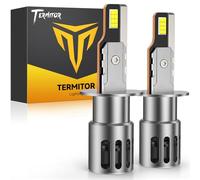Termitor Upgraded H1 Light Bulbs, 36000LM 900% Brightness with 16 CSP Chips, Real 1:1 Halogen Size, 6500K White, Canbus Ready Fog Light Bulbs, Pack of 2