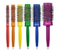 Termix C·Ramic Pride Pack of 6 Round Ceramic Thermal Brushes with Ionised Bristles Leather Pride Toiletry Bag Included Inspired by the Diversity and Freedom of the LGTBI Flag