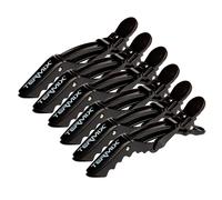 Termix Professional Pack Of 6 Double Hinge Black Hair Sectioning Clips Salon