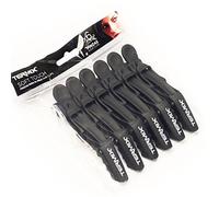 Termix Professional Soft Touch Sectioning Clips - Black 6 Pack Black One Size