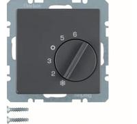 Hager Berker Room Thermostat With Changeover Contact Ant Velvet - 20266086