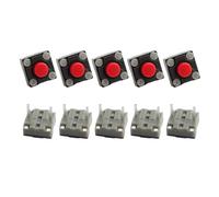 TERNCOEW 10pcs Mute Button Microswitches for Gaming or Office 6x6x4.3mm for Smooth and Quiet Clicking Microswitch Gaming Switches