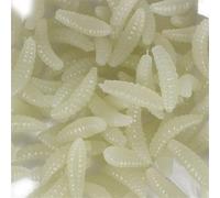 TERNCOEW 50Pcs Maggots Soft Lures Baits Silicone Artificial Bread Fishing Easy To Use Flexible Silicone Fishing Freshwater Baits