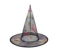 TERNCOEW 5Pcs 33cm High Pointed Witch Hat Adjustable Wizard Role Playing Unisex Costume for Adult Kid Halloween Cosplay Adjustable