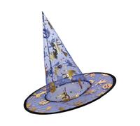 TERNCOEW 5Pcs 33cm High Pointed Witch Hat Adjustable Wizard Role Playing Unisex Costume for Adult Kid Halloween Cosplay Adjustable