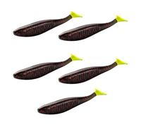 TERNCOEW 5Pcs Paddle Tail Swimbaits 10cm Fishing Lure Artificial Baits Swim Baits for Saltwater Soft Lures Night Lure