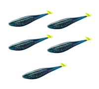 TERNCOEW 5Pcs Paddle Tail Swimbaits 10cm Fishing Lure Artificial Baits Swim Baits for Saltwater Soft Lures Night Lure
