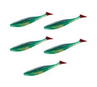 TERNCOEW 5Pcs Paddle Tail Swimbaits 10cm Fishing Lure Artificial Baits Swim Baits for Saltwater Soft Lures Night Lure