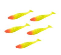 TERNCOEW 5Pcs Paddle Tail Swimbaits 10cm Fishing Lure Artificial Baits Swim Baits for Saltwater Soft Lures Night Lure