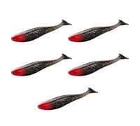TERNCOEW 5Pcs Paddle Tail Swimbaits 10cm Fishing Lure Artificial Baits Swim Baits for Saltwater Soft Lures Night Lure