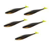 TERNCOEW 5Pcs Paddle Tail Swimbaits 10cm Fishing Lure Artificial Baits Swim Baits for Saltwater Soft Lures Night Lure