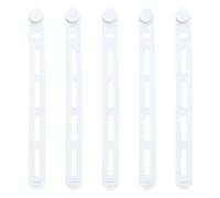 TERNCOEW 5Pcs Silicone Cable Ties Cord Organizers Wrap Reusable Washable Wire Ties Management Adjustable Charging Strap Tie Manager