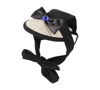 TERNCOEW Dog Sun Hat Adjustable Strap Straw Caps For Outdoor Activity Walking Camping Sun Hat With Ear Holes For Small Dogs Pet Outdoor Gear