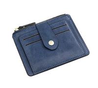 TERNCOEW Everyday PU Leather Small Wallet for Men with Zippered Coin Pocket and Credit Card Holders Slots Small Compact Purse Zippered Coin Purse