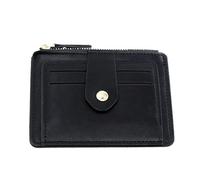 TERNCOEW Everyday PU Leather Small Wallet for Men with Zippered Coin Pocket and Credit Card Holders Slots Small Compact Purse Zippered Coin Purse