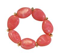 TERNCOEW Fashionable Irregular Oval Shaped Acrylic Stretch Trendy Wrist Jewelry Versatile Daily Wear Stretch