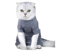 TERNCOEW Feline Recovery Suit Easy-on 4-Leg Garment with Comfortable Polyester Prevents Wound Irritation Post-Spay Four Leg Cats Medicals Suit