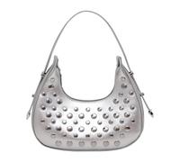 TERNCOEW Large Capacity Studded Underarm Handbag Shoulder Purse Fashionable PU Leather Evening Bag for Everyday Essential Women's Bag