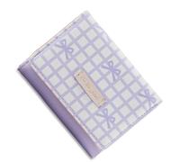 TERNCOEW Lightweight Striped PU Leather Wallet Compact Size Bows Charm and Efficient Storage Casual Coin Purse Card Holder Striped Bows Detail Purse