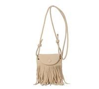 TERNCOEW Modern Leather Shoulder Bag with Elegant Tassels and Adjustable Strap Crossbody Satchel for Daily Life and Event Fringe Shoulder