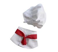 TERNCOEW Pet Party Costume Set Pet Photo Props White Chefs Costume Pet Birthday Outfit For Halloweens And Themed Parties