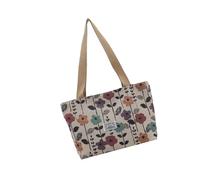 TERNCOEW Practical Oversized Bag with Cultural Motifs Work Friendly Design Multiple Interior Pockets Comfortable Handle Retro Floral Shoulder Bag for Women
