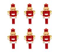 TERNCOEW Rustproof Metal Napkin Holders 6Pcs Holiday Soldiers Kitchen Tableware Essentials Nutcrackers Soldier Themed Table Decors