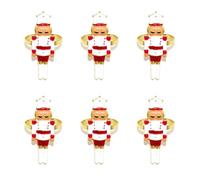 TERNCOEW Rustproof Metal Napkin Holders 6Pcs Holiday Soldiers Kitchen Tableware Essentials Nutcrackers Soldier Themed Table Decors